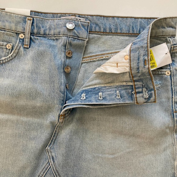 NWT AGOLDE Quinn Blue Denim Jean Skirt - Picture 4 of 10